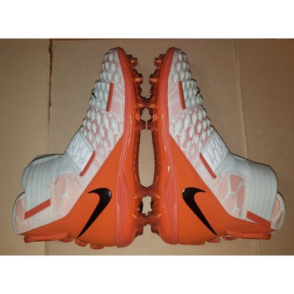 NIKE FORCE SAVAGE ELITE 2 FOOTBALL CLEATS WHITE/ORANGE MEN\'S SIZE 14 NEW main image 7